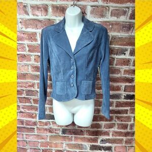 Vintage Y2K SPLURGE by ISB Suede‎ 3 Button Cropped Blazer Jacket Size 5/6